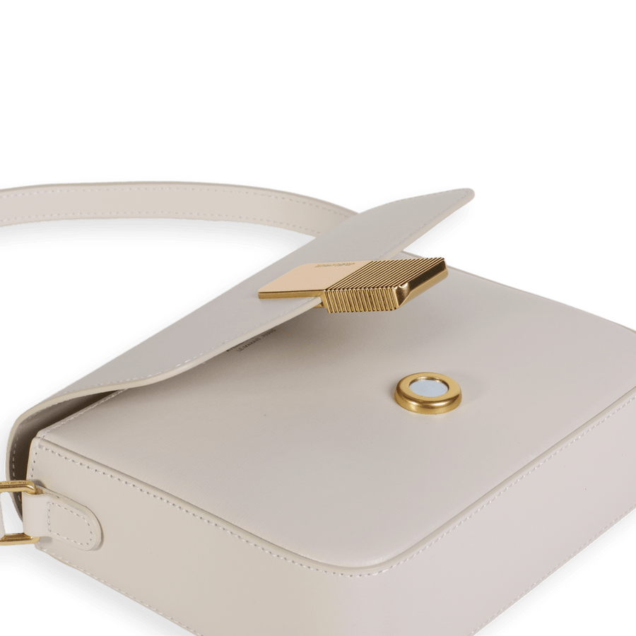 Mini Monceau Gold Edition - Cuir Box Blanc Cassé Ateliers Auguste