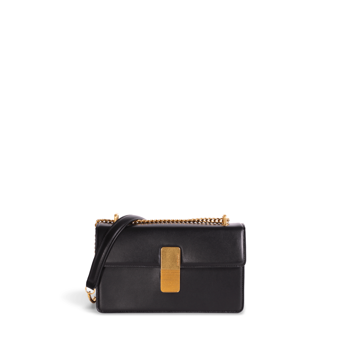 Alma Flap Bag Smooth Finish Small - Gold