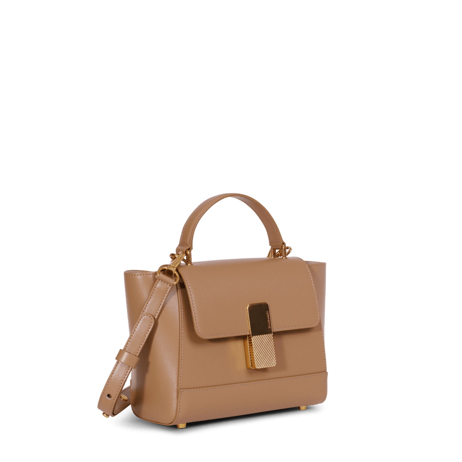 Mini Marly Gold Edition - Cuir Box Noisette Ateliers Auguste