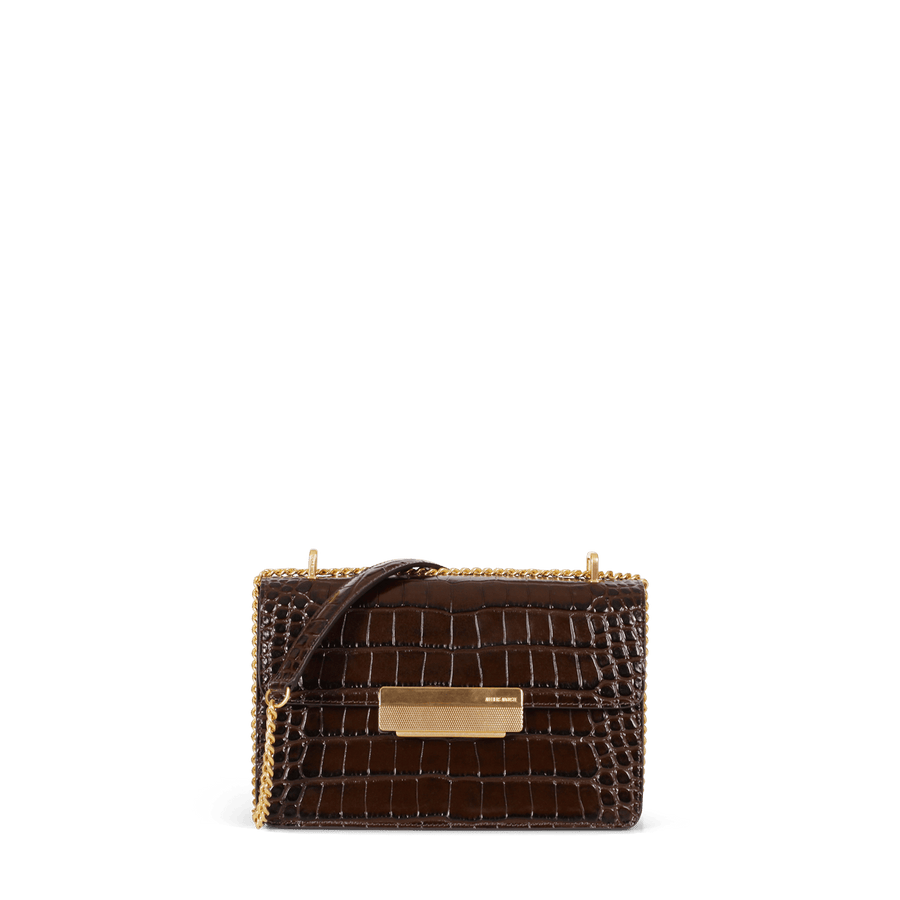 Alma Gold Edition - Cuir Embossé Croco Chocolat Ateliers Auguste