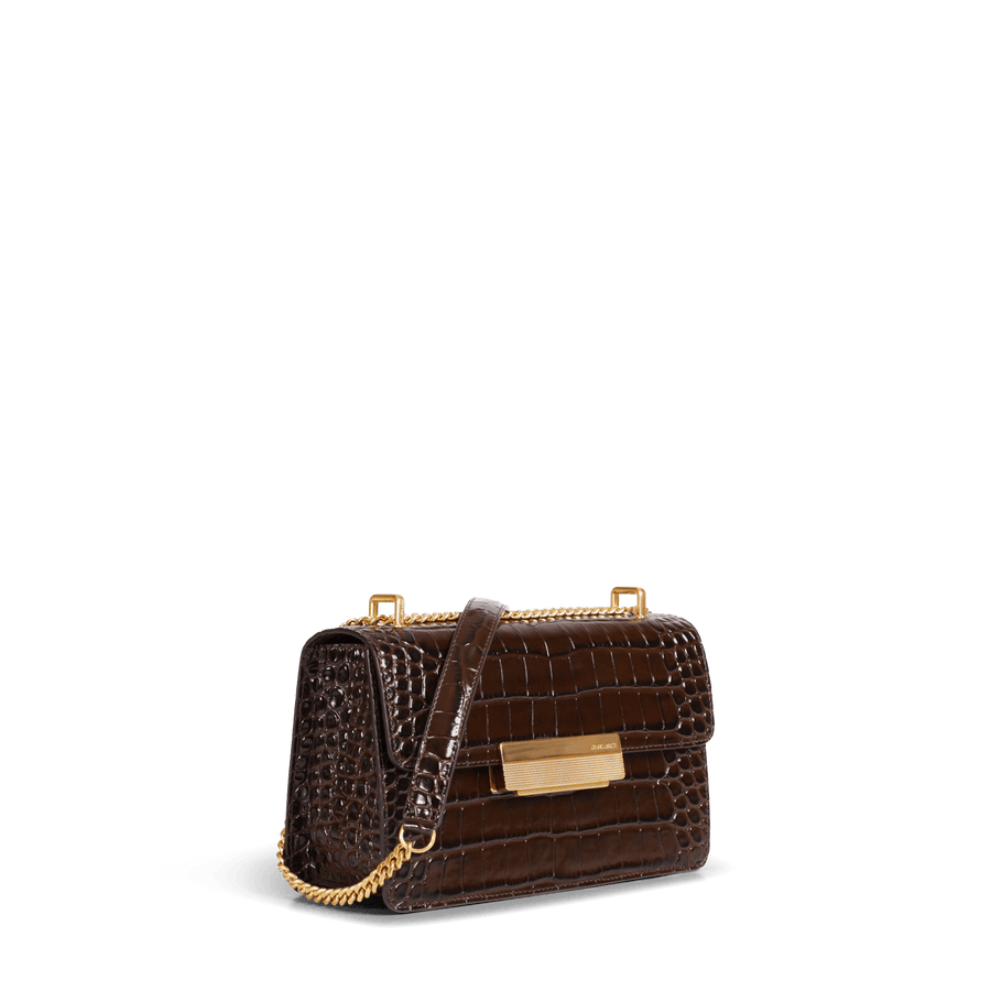 Alma Gold Edition - Cuir Embossé Croco Chocolat Ateliers Auguste