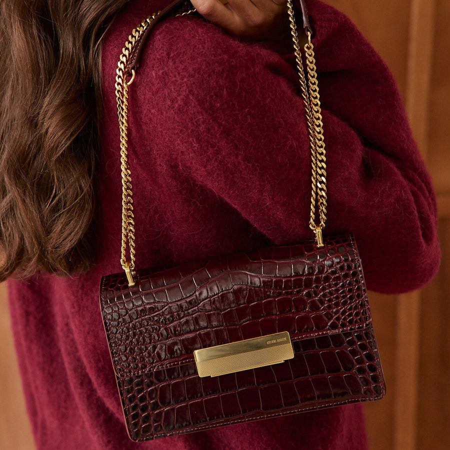 Alma Gold Edition - Cuir Embossé Croco Bordeaux Ateliers Auguste