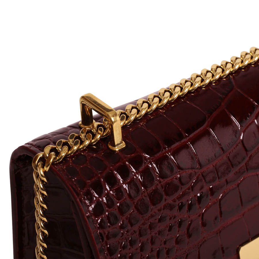 Alma Gold Edition - Cuir Embossé Croco Bordeaux Ateliers Auguste