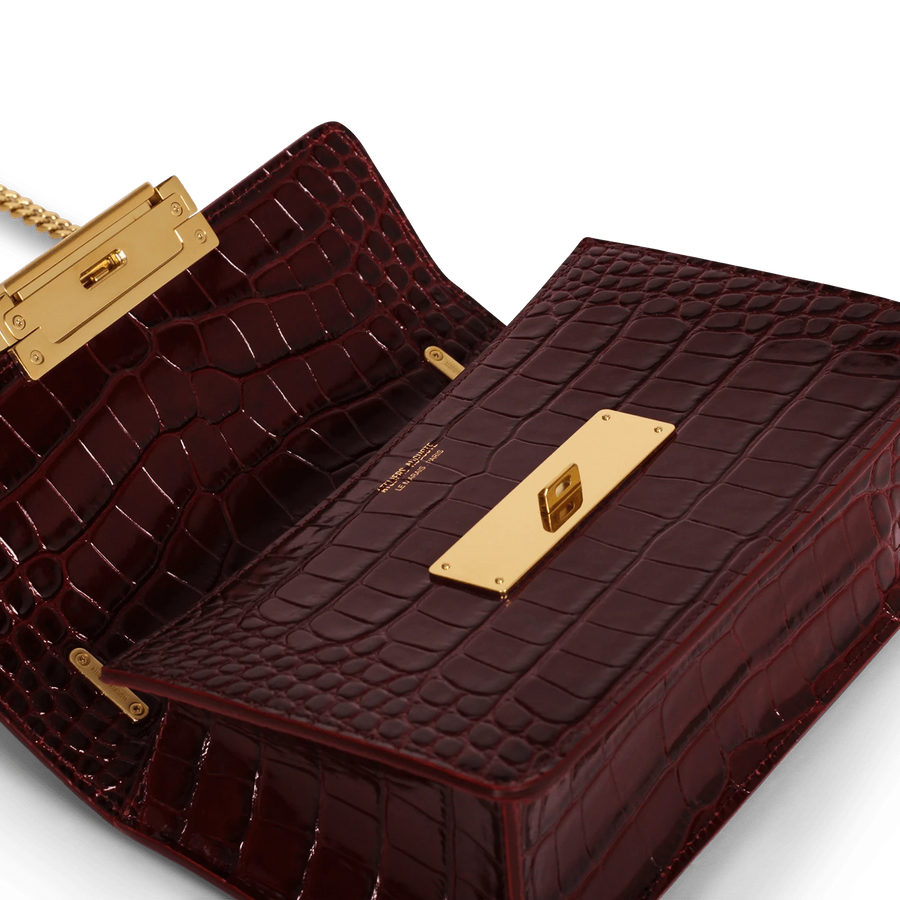 Alma Gold Edition - Cuir Embossé Croco Bordeaux Ateliers Auguste
