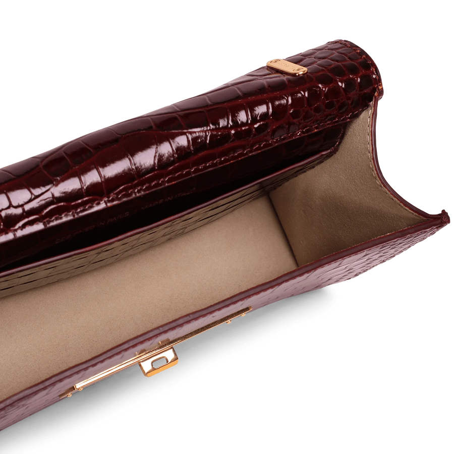 Alma Gold Edition - Cuir Embossé Croco Bordeaux Ateliers Auguste
