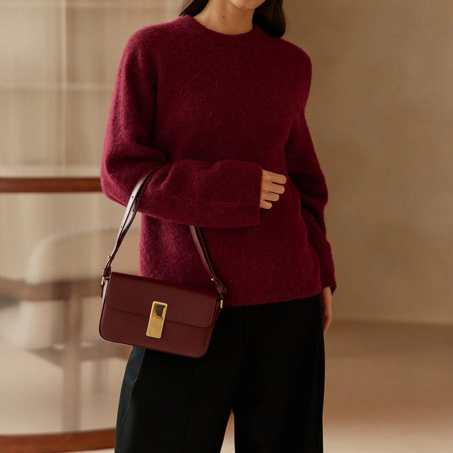 Monceau Baguette Gold Edition - Cuir Box Bordeaux Ateliers Auguste