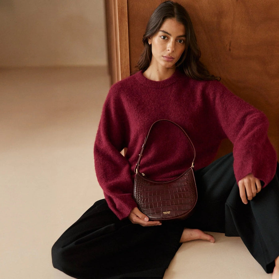 Marceau Gold Edition - Cuir Embossé Croco Bordeaux Ateliers Auguste