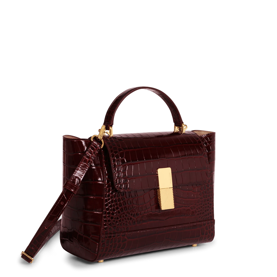 Marly Gold Edition - Cuir Embossé Croco Bordeaux Ateliers Auguste