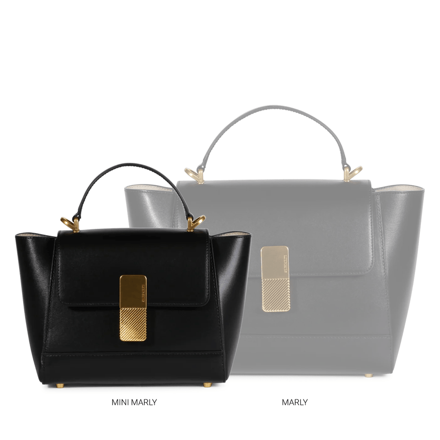 Mini Marly Gold Edition - Cuir Box Noir Ateliers Auguste