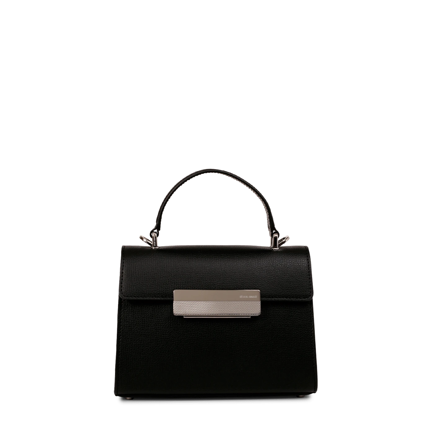 Mini Capucine Silver Edition - Black Pebble Leather