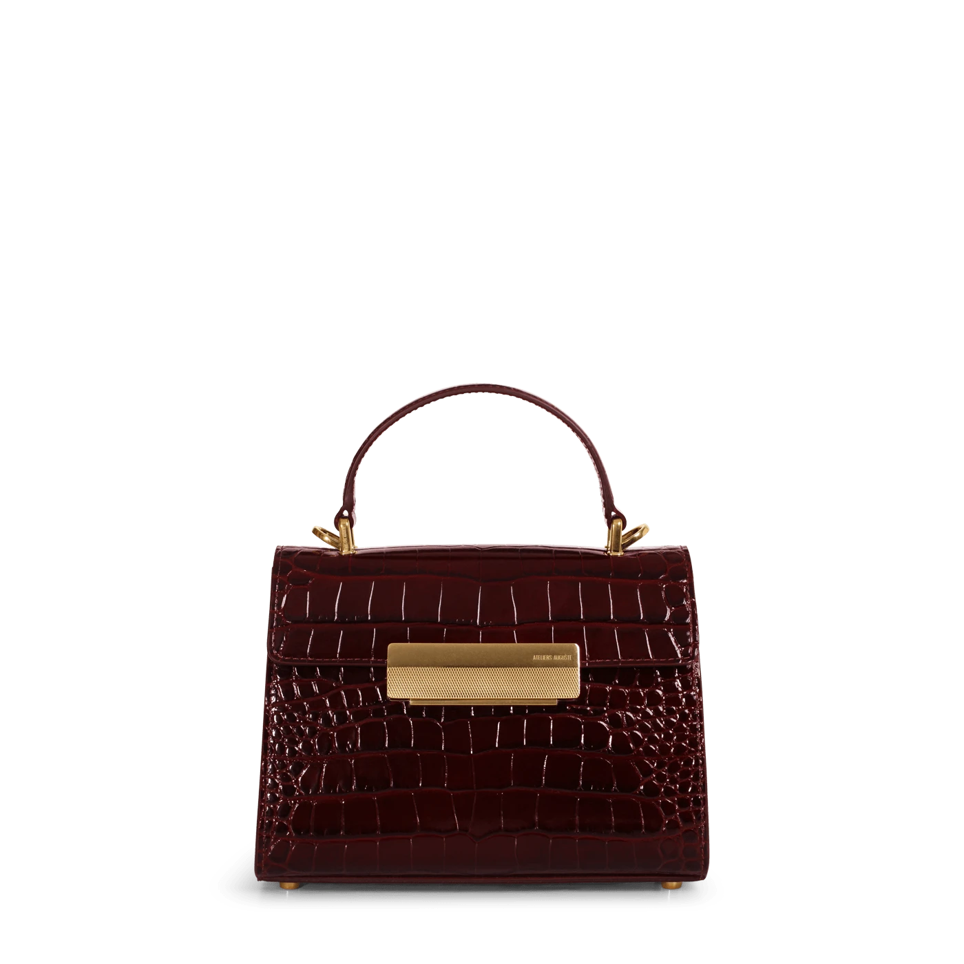 Mini Capucine Gold Edition - Burgundy Embossed Leather
