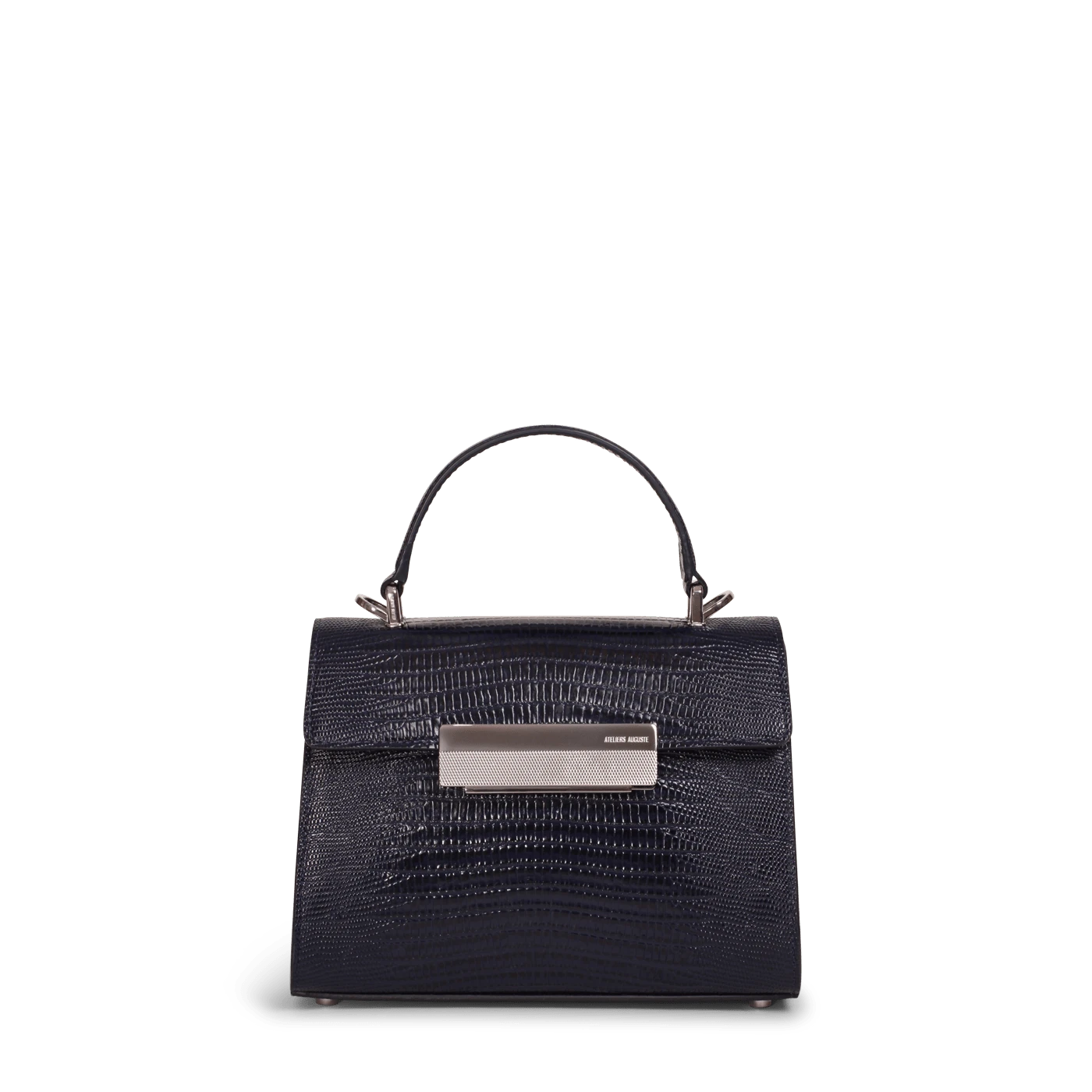 Mini Capucine Silver Edition - Night Blue Lizard Leather