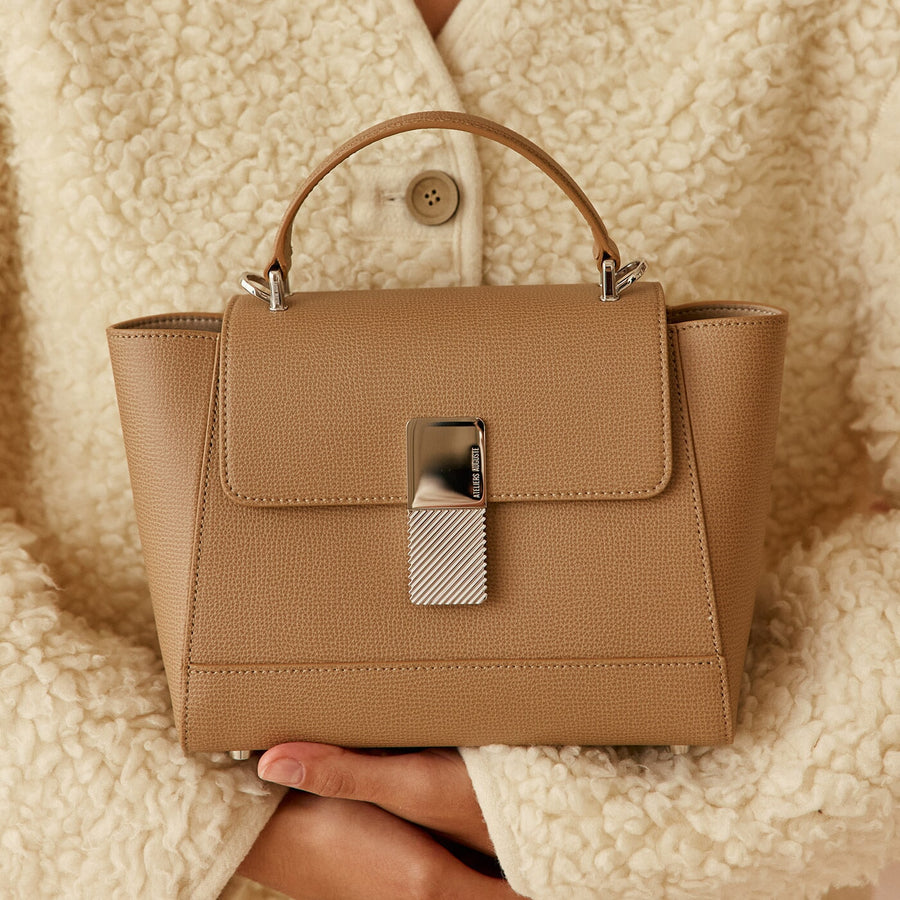 Mini Marly Silver Edition - Cuir Grainé Cappuccino Ateliers Auguste