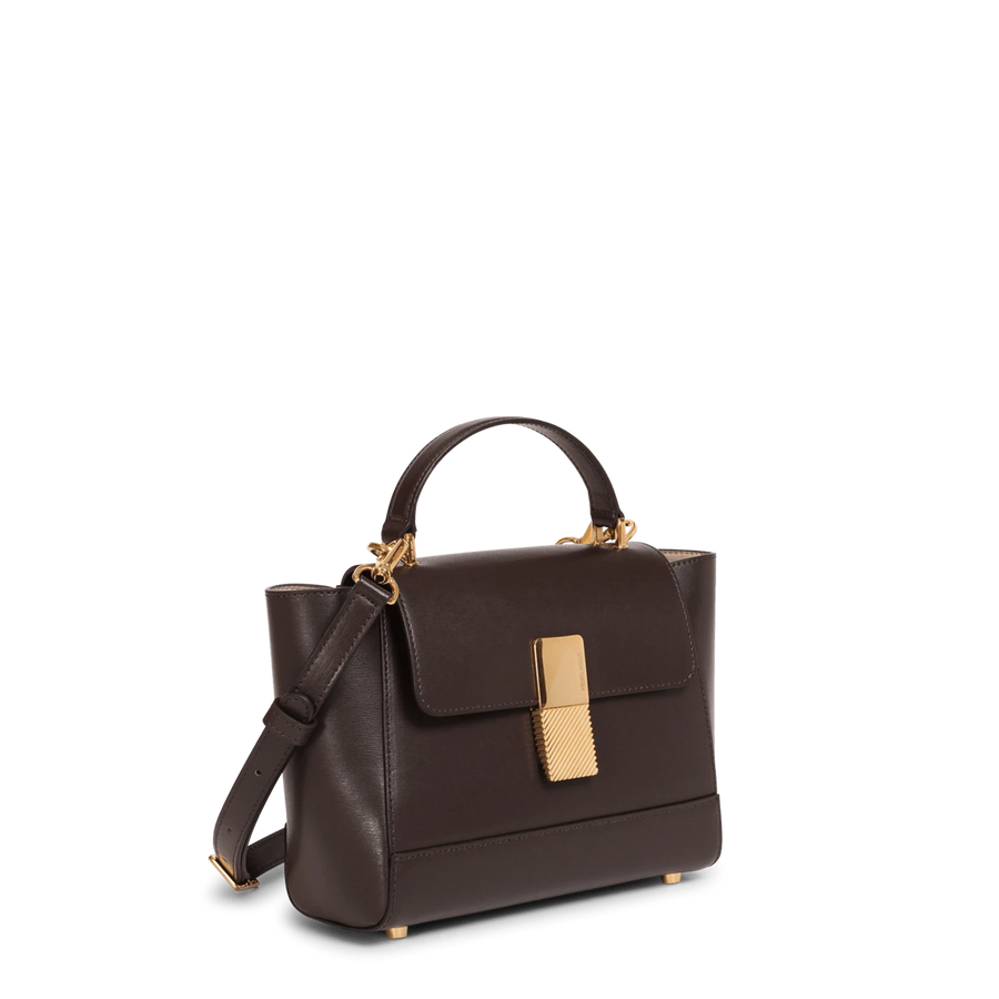 Mini Marly Gold Edition - Cuir Box Chocolat Ateliers Auguste