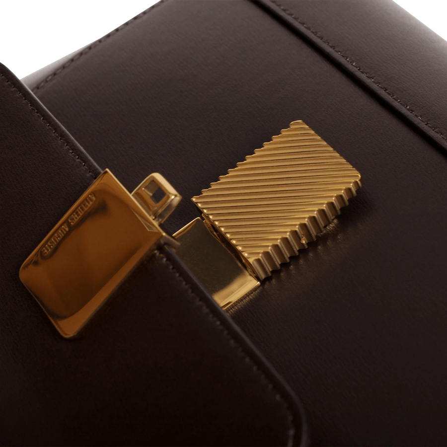 Mini Marly Gold Edition - Cuir Box Chocolat Ateliers Auguste