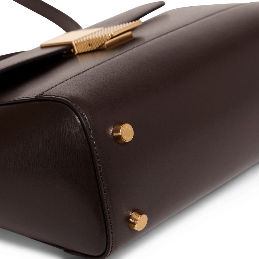 Mini Marly Gold Edition - Cuir Box Chocolat Ateliers Auguste