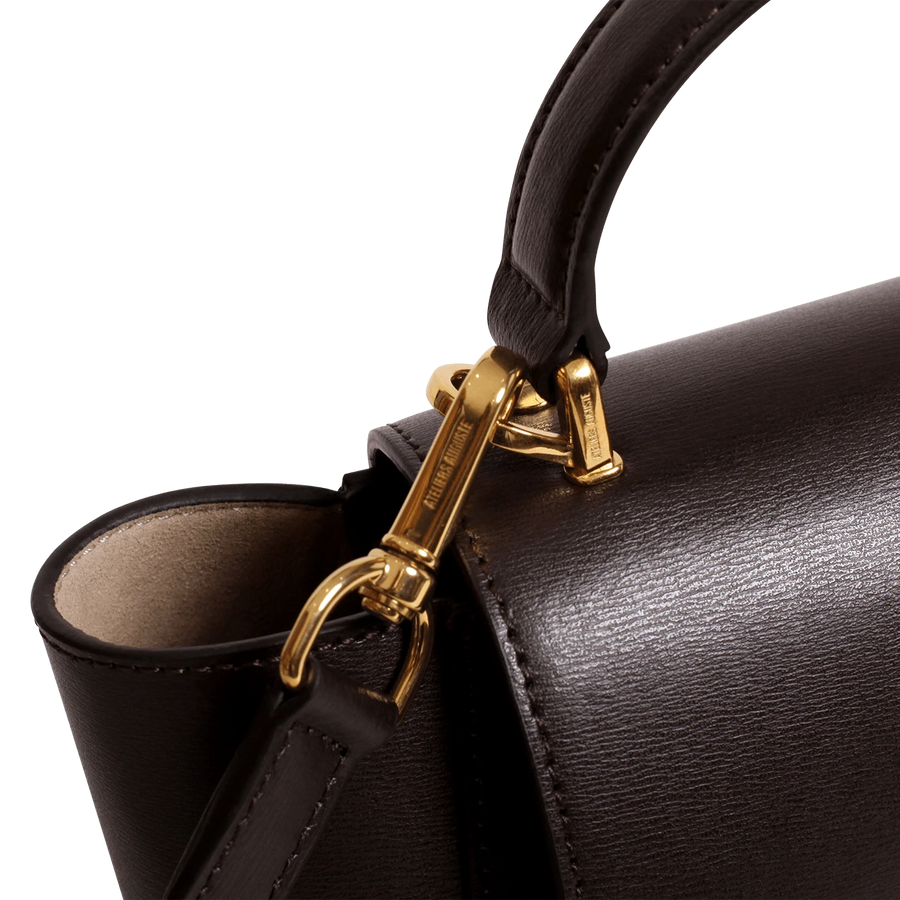 Mini Marly Gold Edition - Cuir Box Chocolat Ateliers Auguste