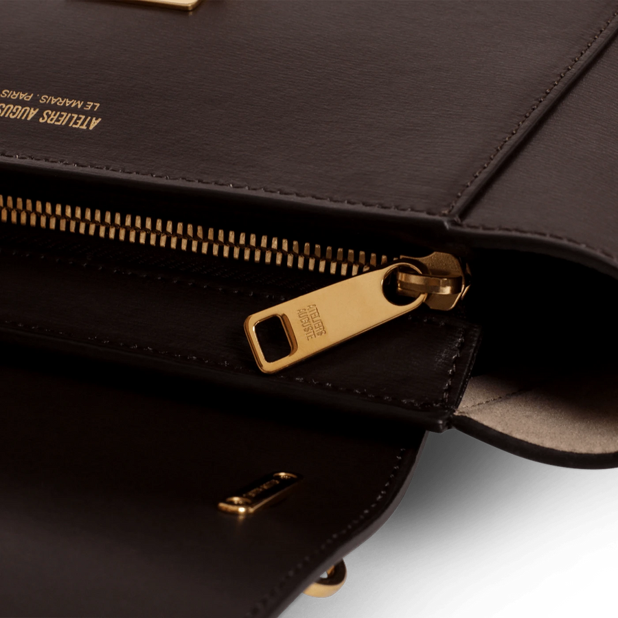 Mini Marly Gold Edition - Cuir Box Chocolat Ateliers Auguste