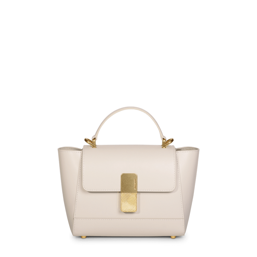 Mini Marly Gold Edition - Cuir Box Blanc Cassé Ateliers Auguste