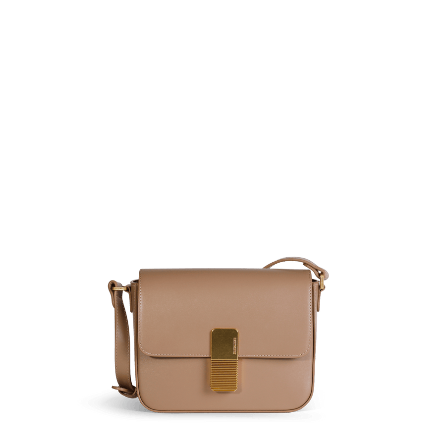 Mini Monceau Gold Edition - Cuir Box Taupe Ateliers Auguste