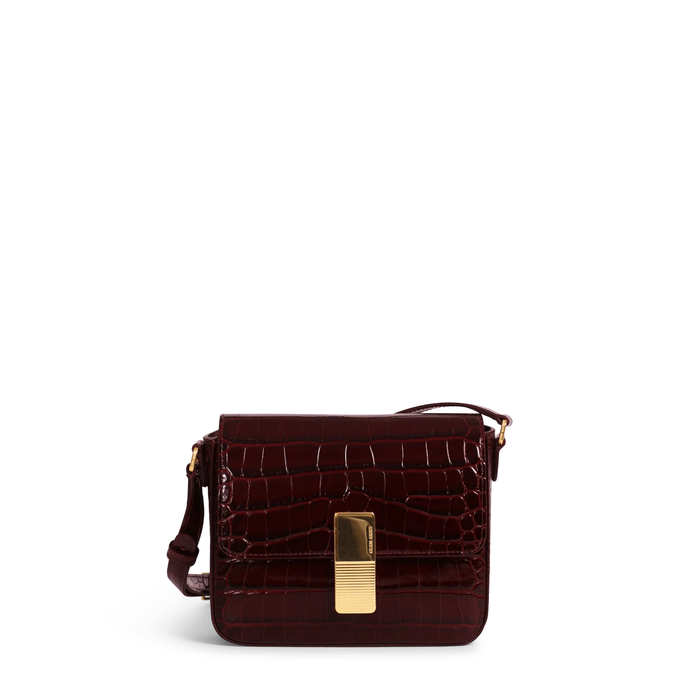 Mini Monceau Gold Edition - Burgundy Embossed Leather