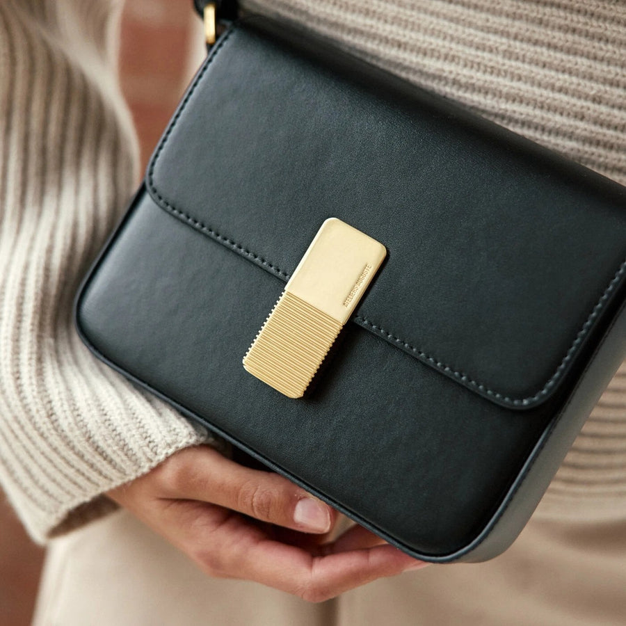 Mini Monceau Gold Edition - Cuir Box Noir Ateliers Auguste