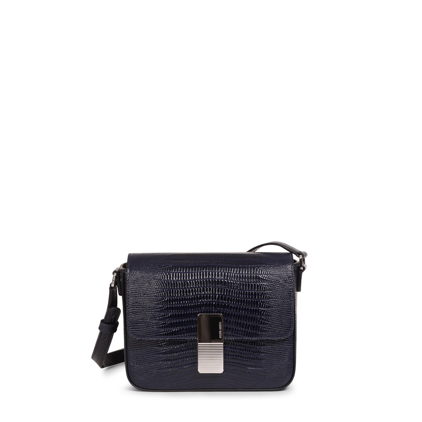 Mini Monceau Silver Edition - Night Blue Lizard Leather