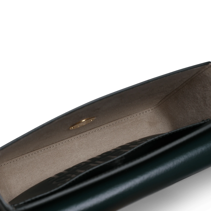 Monceau Baguette Silver Edition - Cuir Box vert Forêt Ateliers Auguste