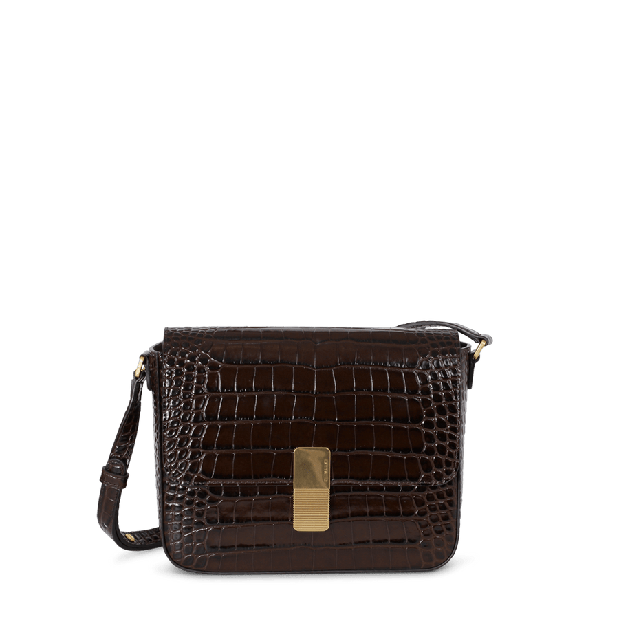 Monceau Gold Edition - Cuir Embossé Croco Chocolat Ateliers Auguste