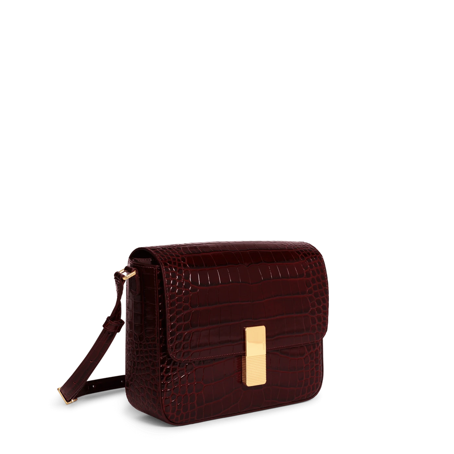 Monceau Gold Edition - Cuir Embossé Croco Bordeaux Ateliers Auguste
