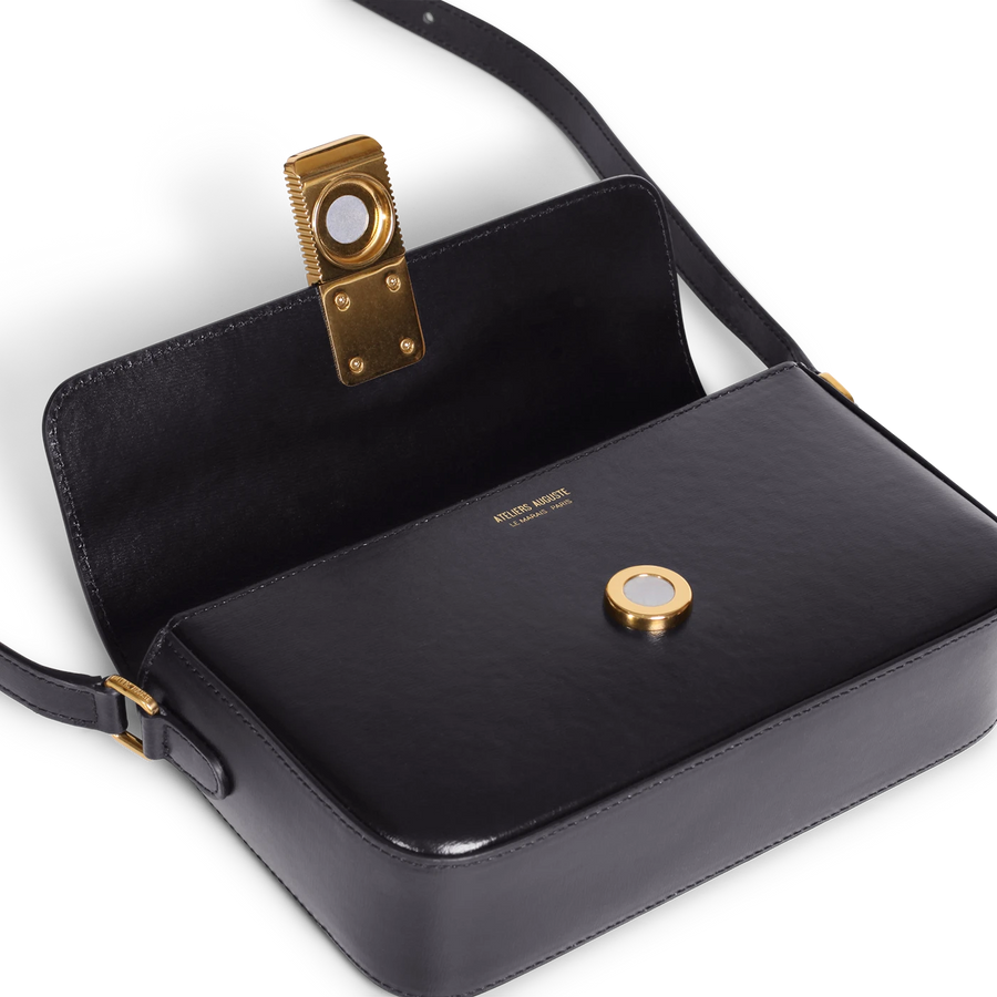 Monceau Baguette Gold Edition - Cuir Box Noir Ateliers Auguste