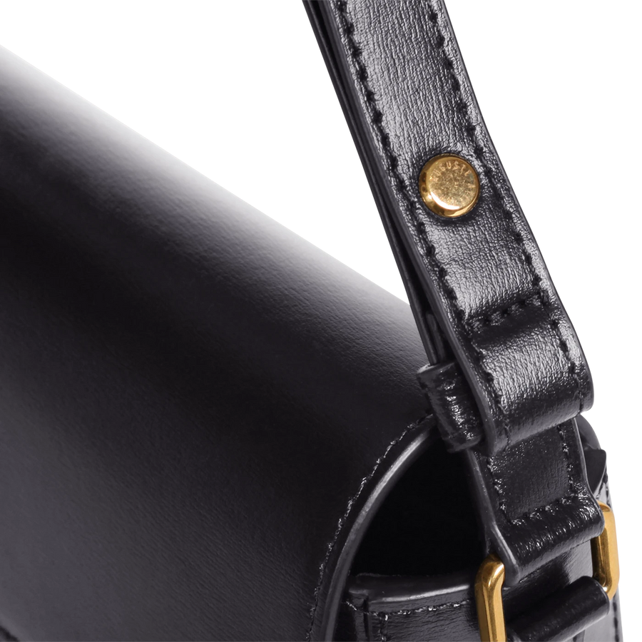 Monceau Baguette Gold Edition - Cuir Box Noir Ateliers Auguste