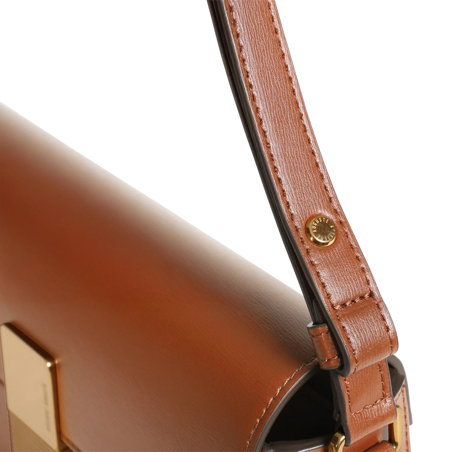 Monceau Baguette Gold Edition - Cuir Box Camel Ateliers Auguste