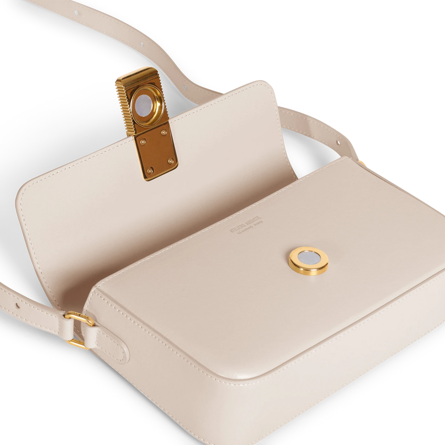 Monceau Baguette Gold Edition - Cuir Box Blanc Cassé Ateliers Auguste