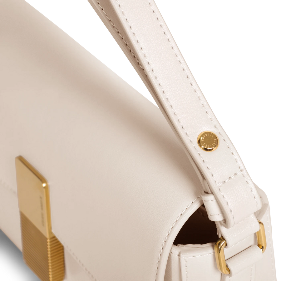 Monceau Baguette Gold Edition - Cuir Box Blanc Cassé Ateliers Auguste
