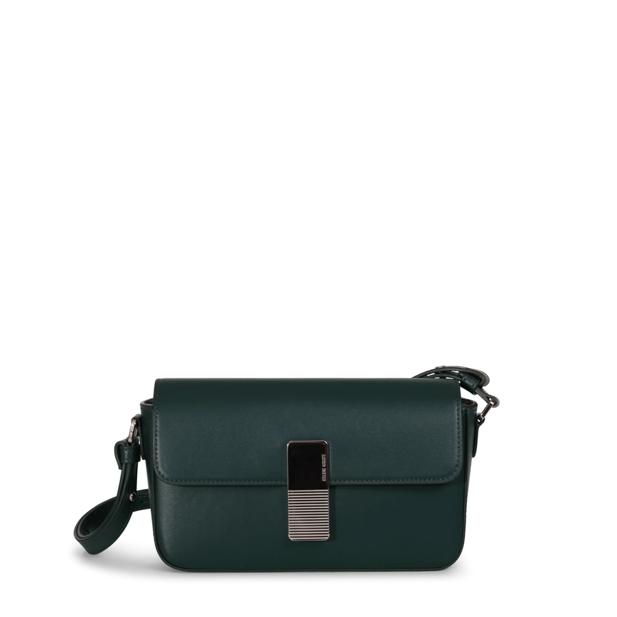 Monceau Baguette Silver Edition - Cuir Box vert Forêt Ateliers Auguste