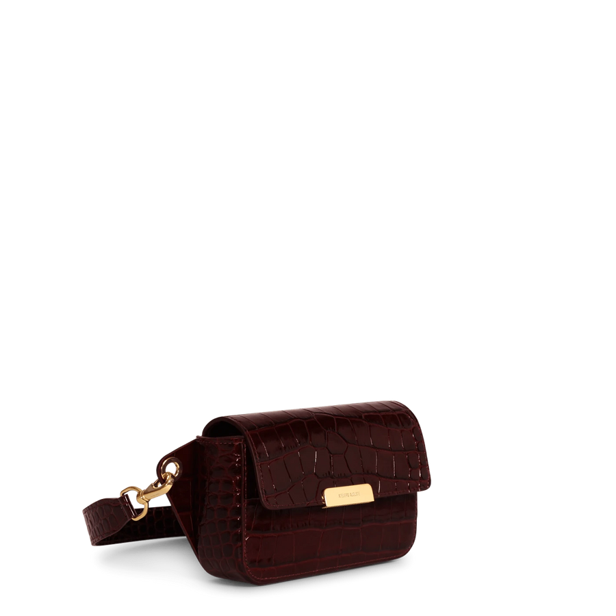 Roquette Gold Edition - Cuir Embossé Croco Bordeaux Ateliers Auguste
