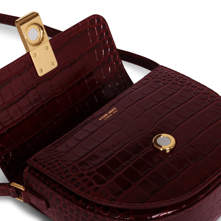Sully Gold Edition - Cuir Embossé Croco Bordeaux Ateliers Auguste