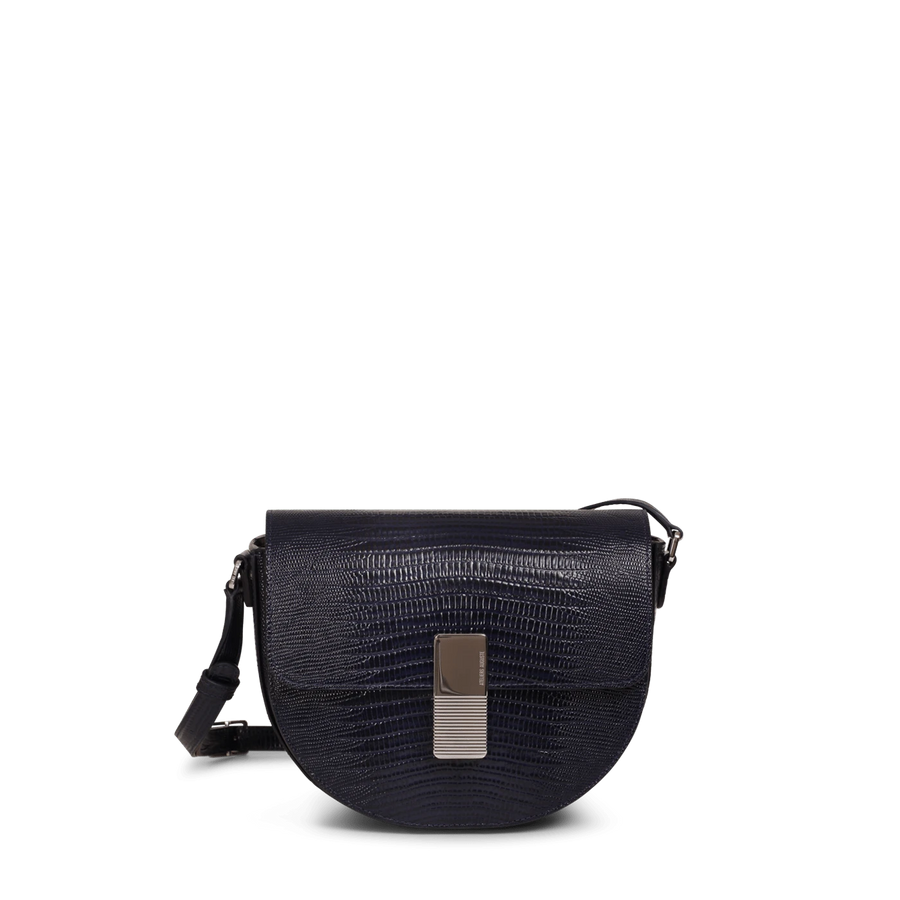 Sully Silver Edition - Cuir Embossé Lézard Bleu Nuit Ateliers Auguste