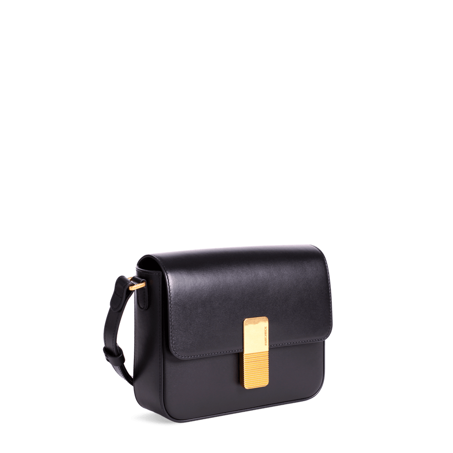 Mini Monceau Silver Edition - Black Smooth Leather – Ateliers Auguste