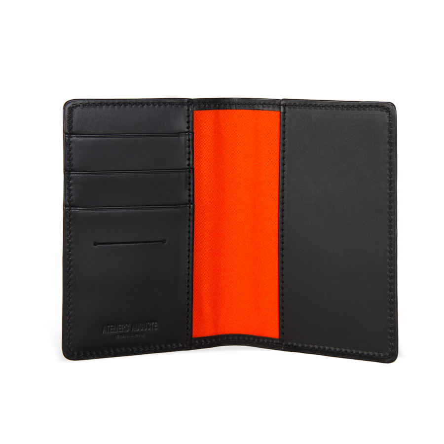 Cambon Wallet - Black Smooth Leather – Ateliers Auguste